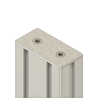 60-020-5 MODULAR SOLUTIONS ALUMINUM END CAP 45MM X 90MM W/HARDWARE